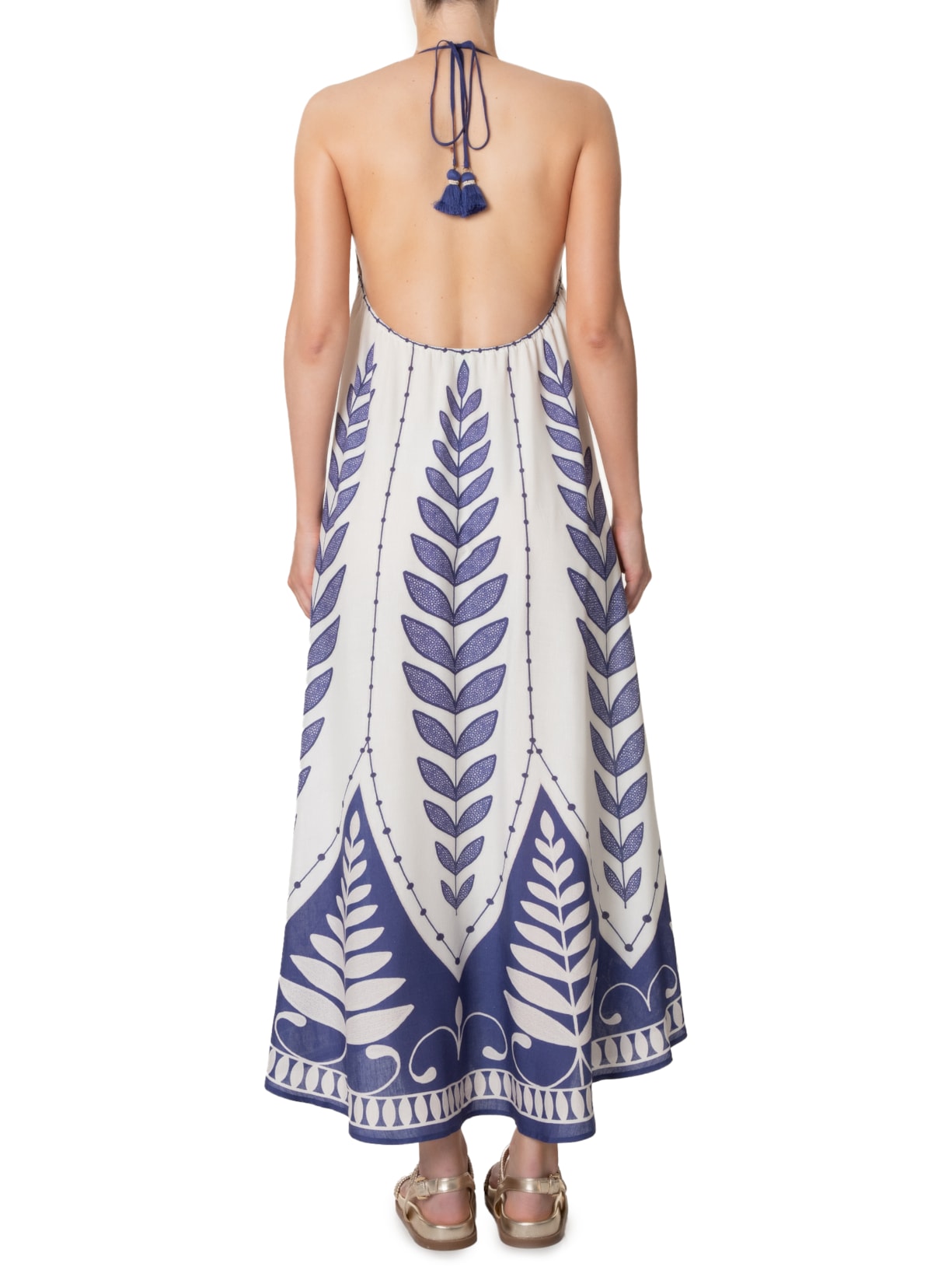 Vestido Midi Samambaia Azul  Farm