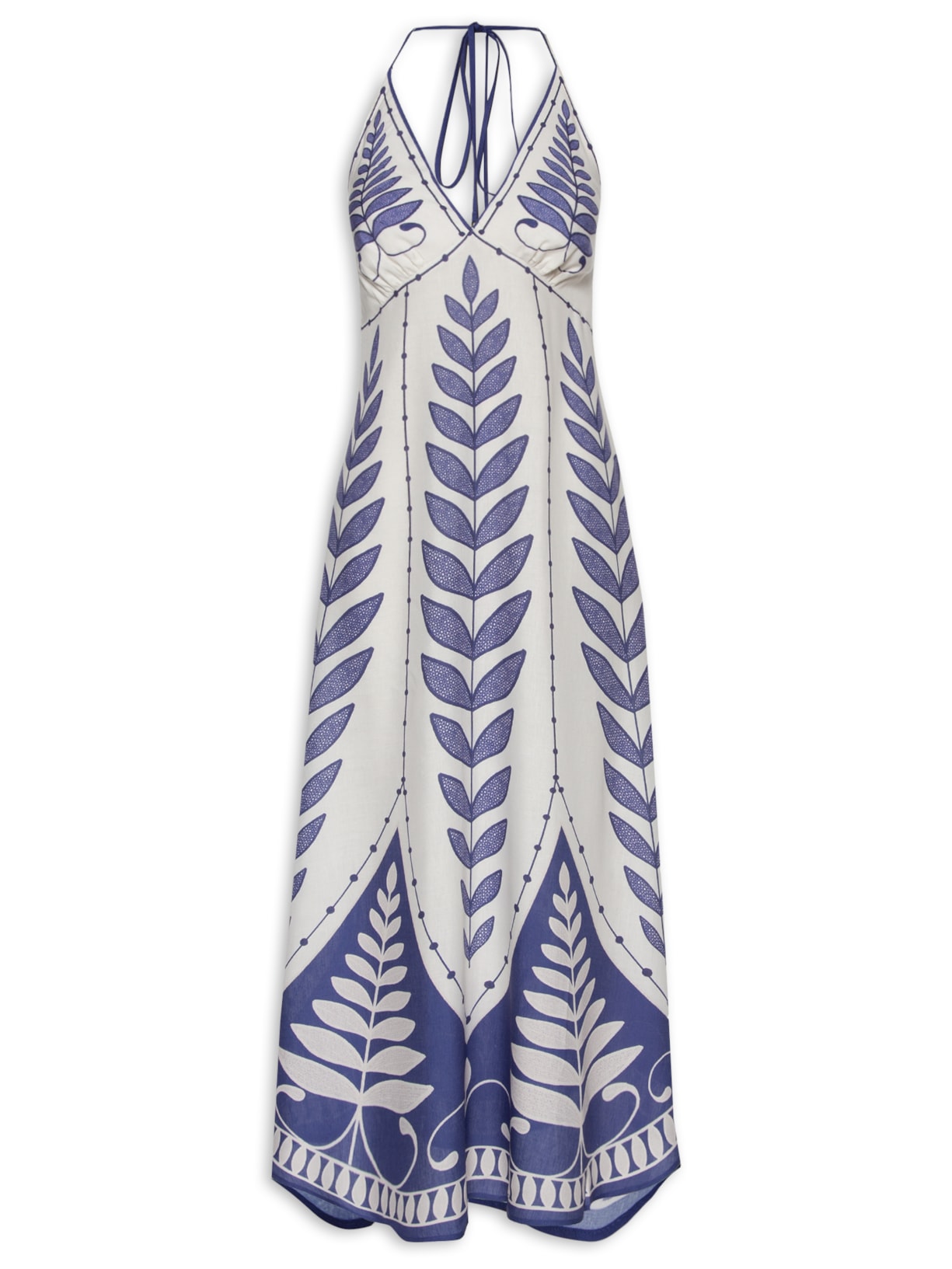 Vestido Midi Samambaia Azul  Farm