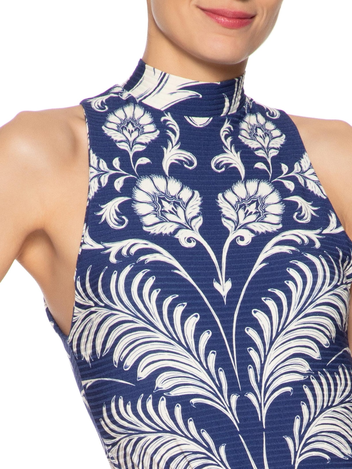 Vestido Midi Santorini Azul Farm