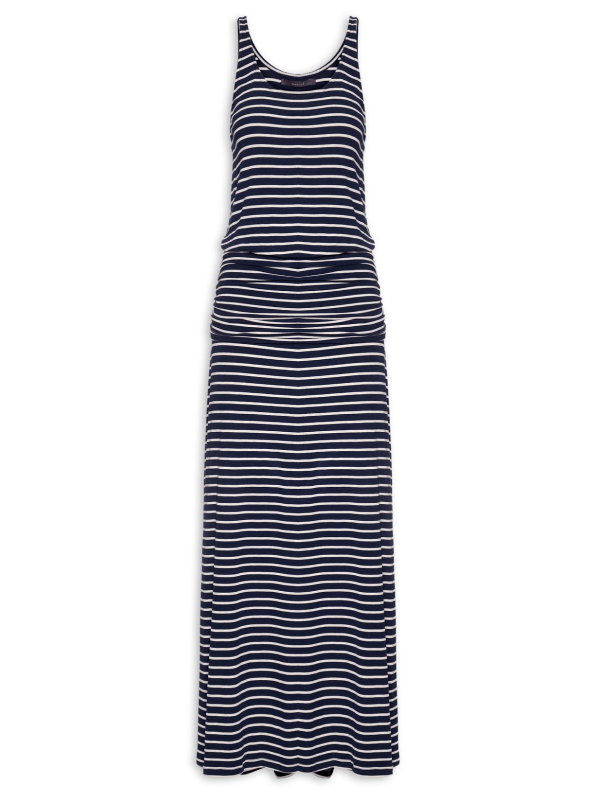 Vestido Midi Sem Manga Azul Maria Filó
