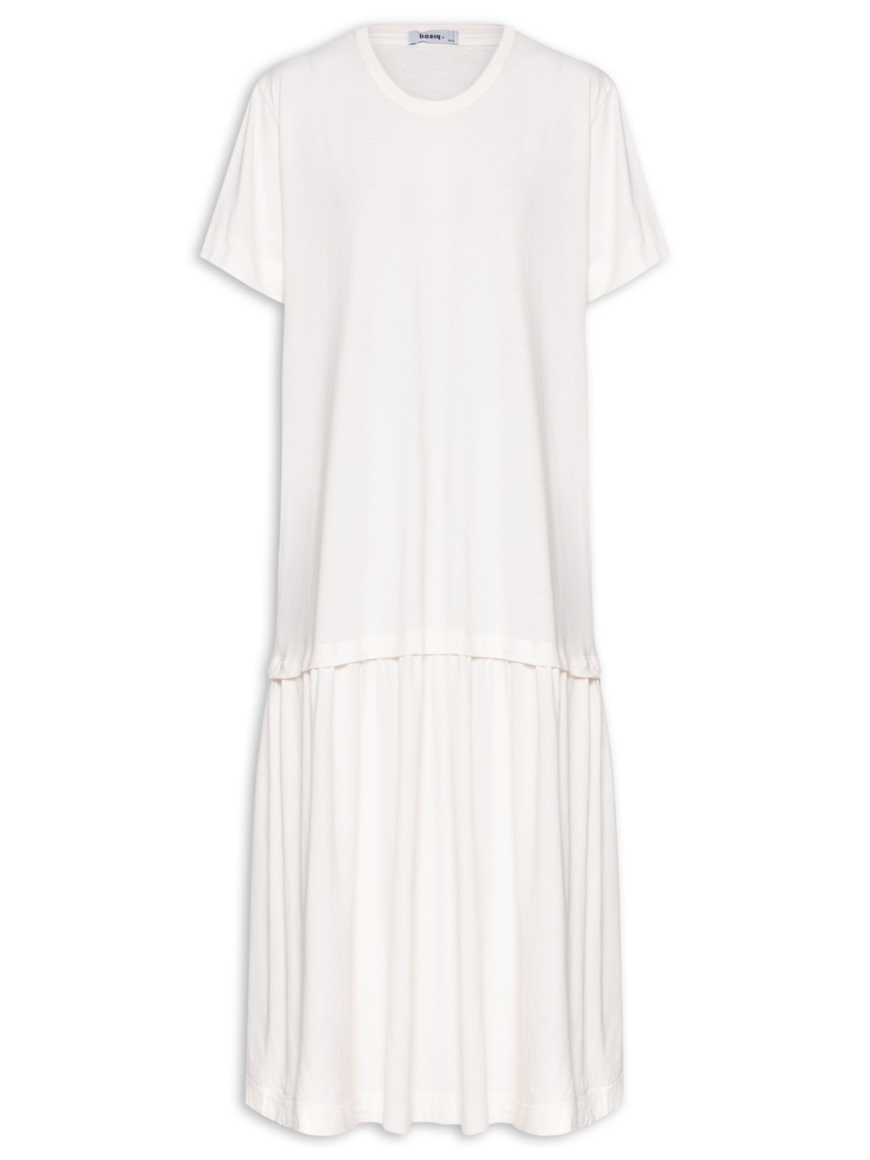 Vestido Midi Sobreposto - Off White