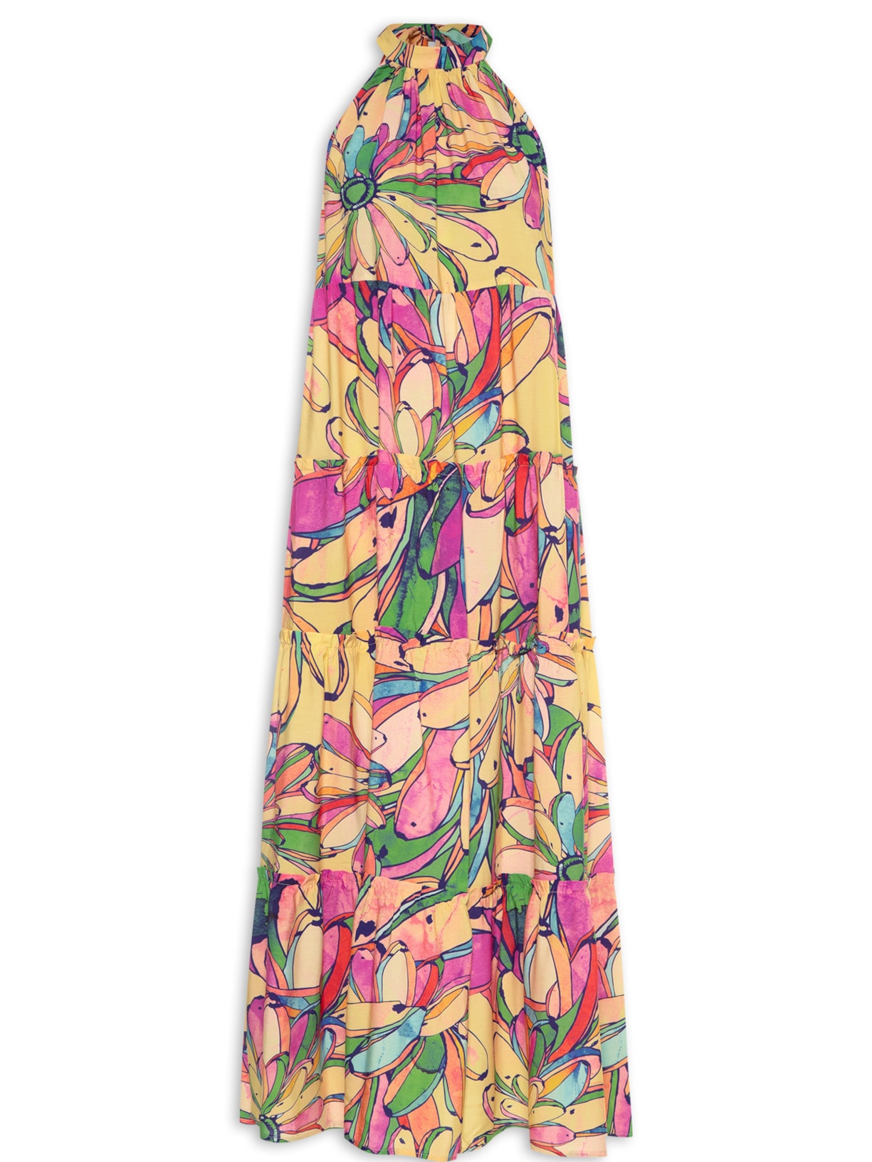 Vestido Midi Sonho De Banana - Amarelo