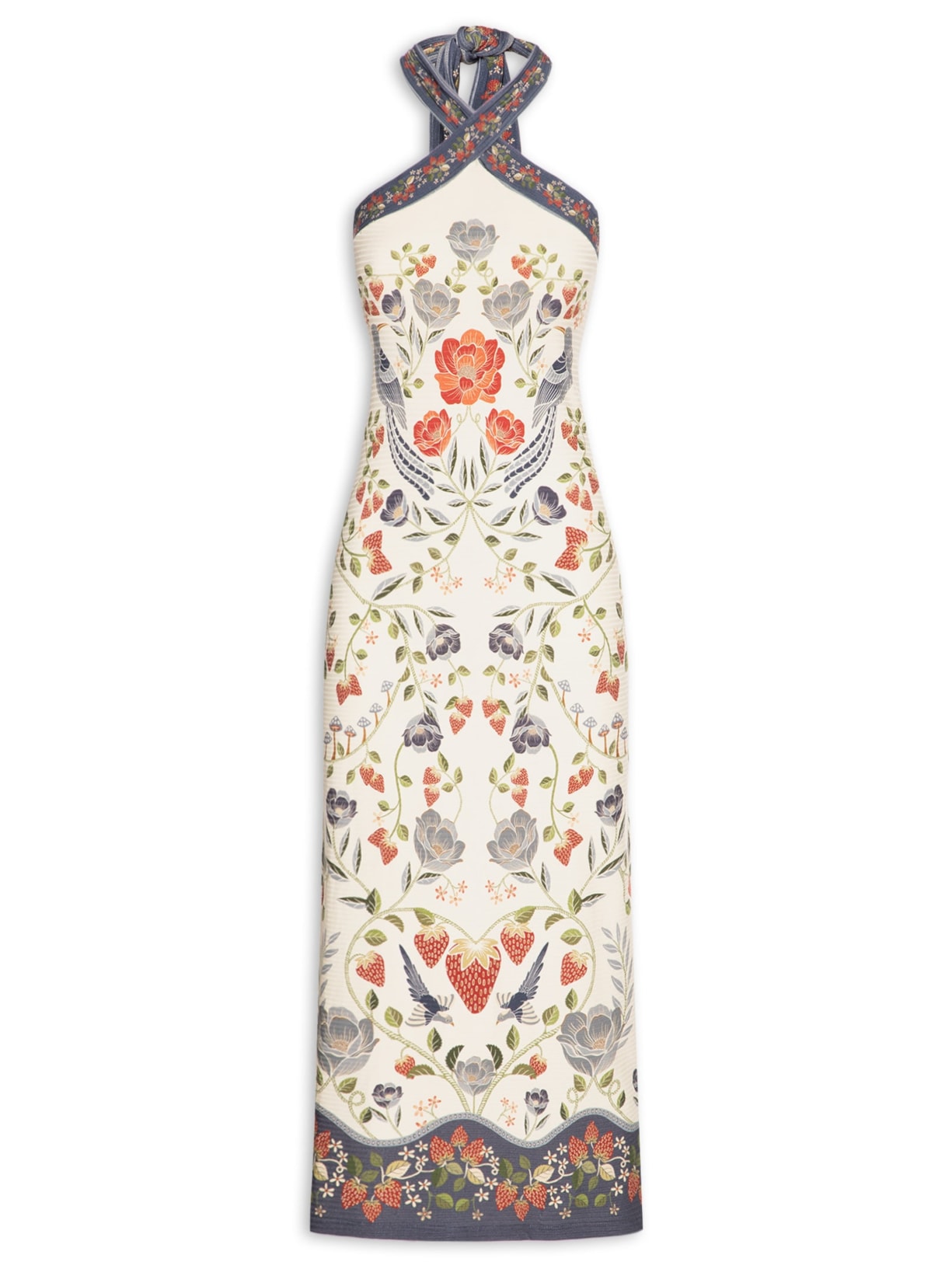 Vestido Midi Sonho De Morango Branco Farm