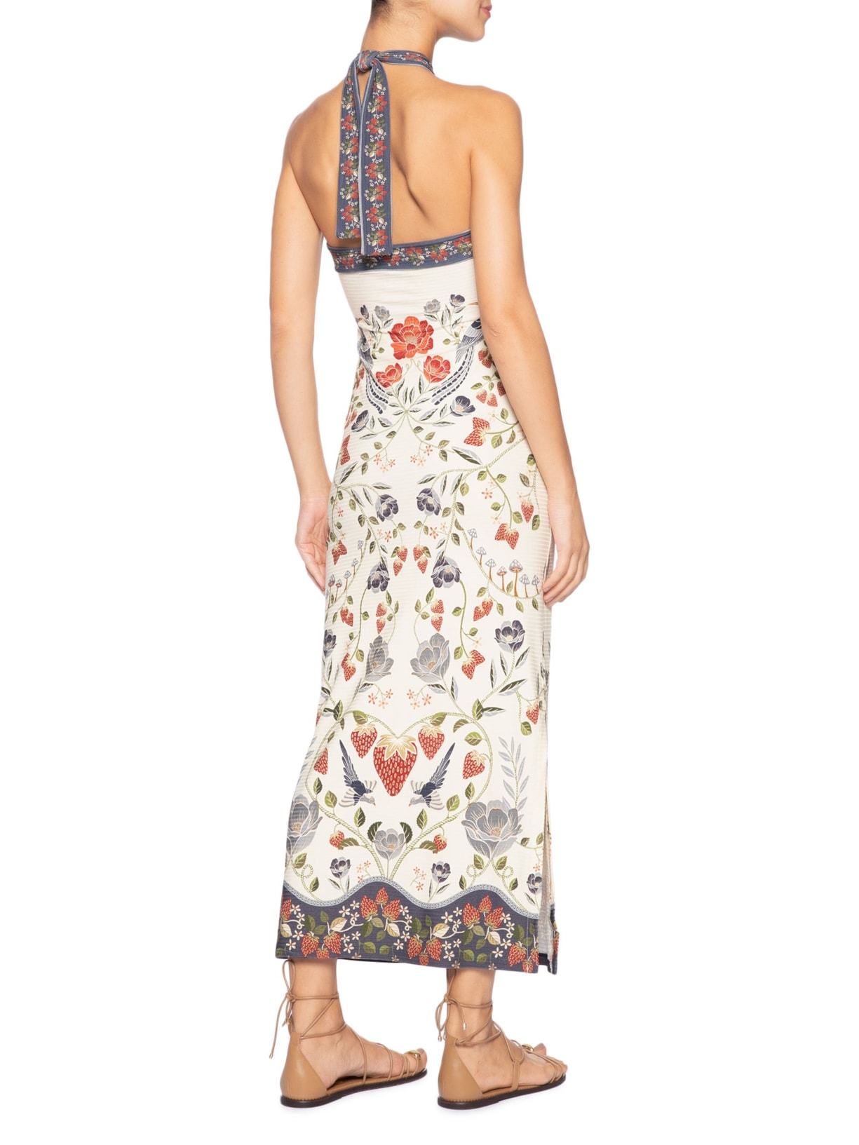 Vestido Midi Sonho De Morango Branco Farm