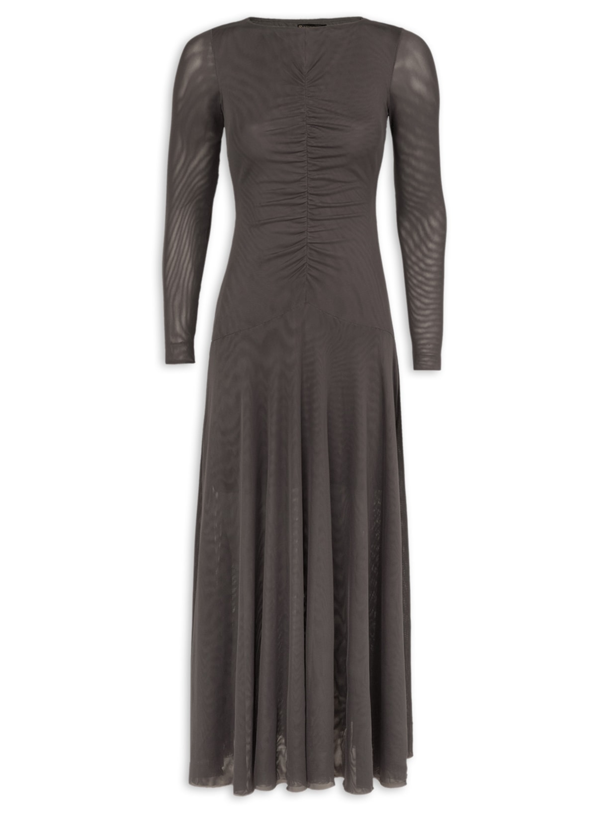 Vestido Midi Susana Cinza Vix