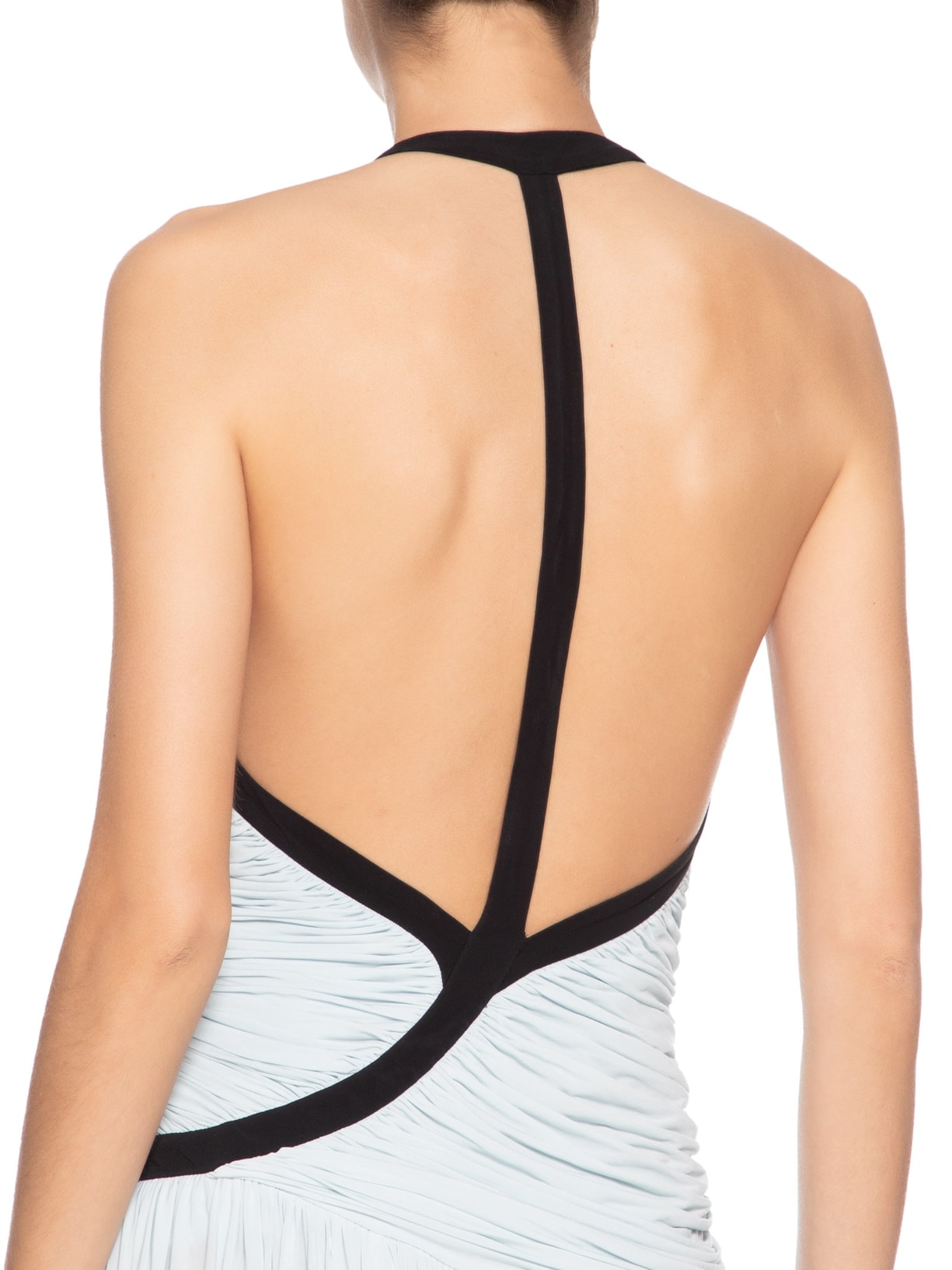 Vestido Midi Suspended Jersey Tidal Verde Christopher Esber