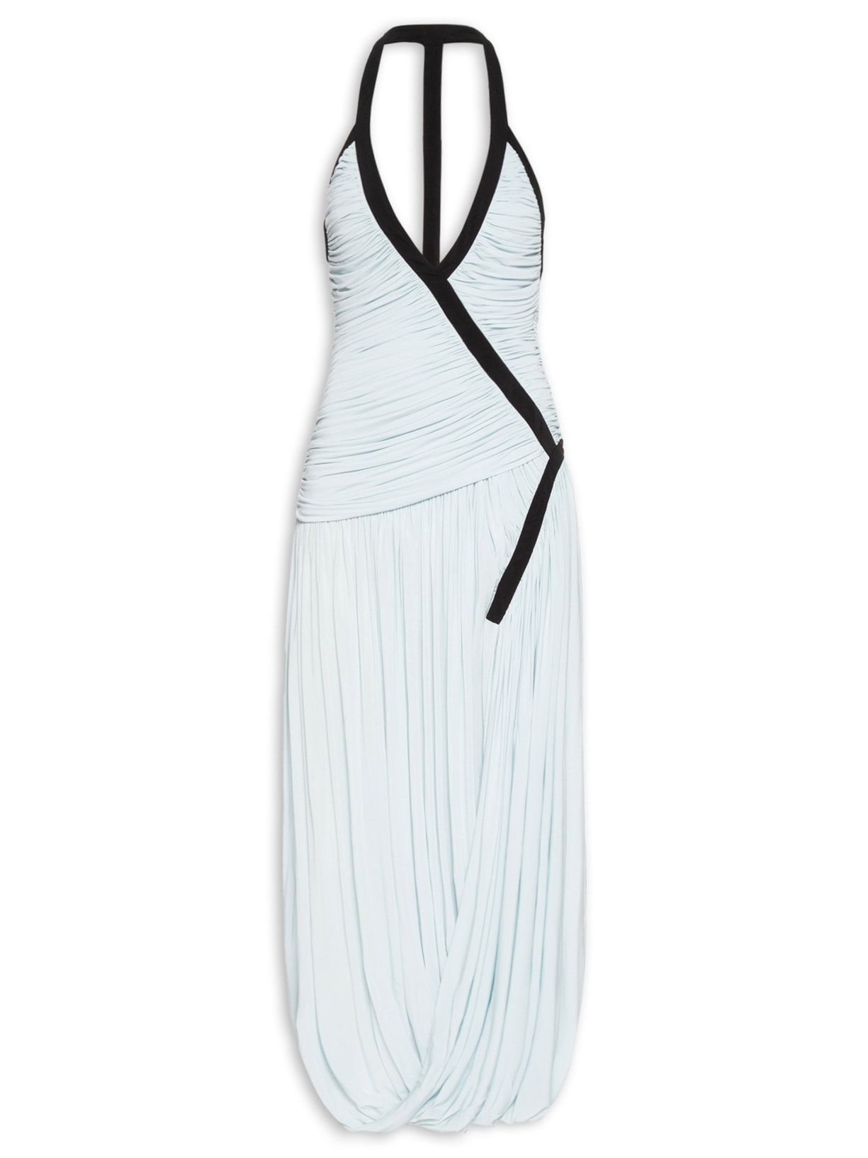 Vestido Midi Suspended Jersey Tidal Verde Christopher Esber