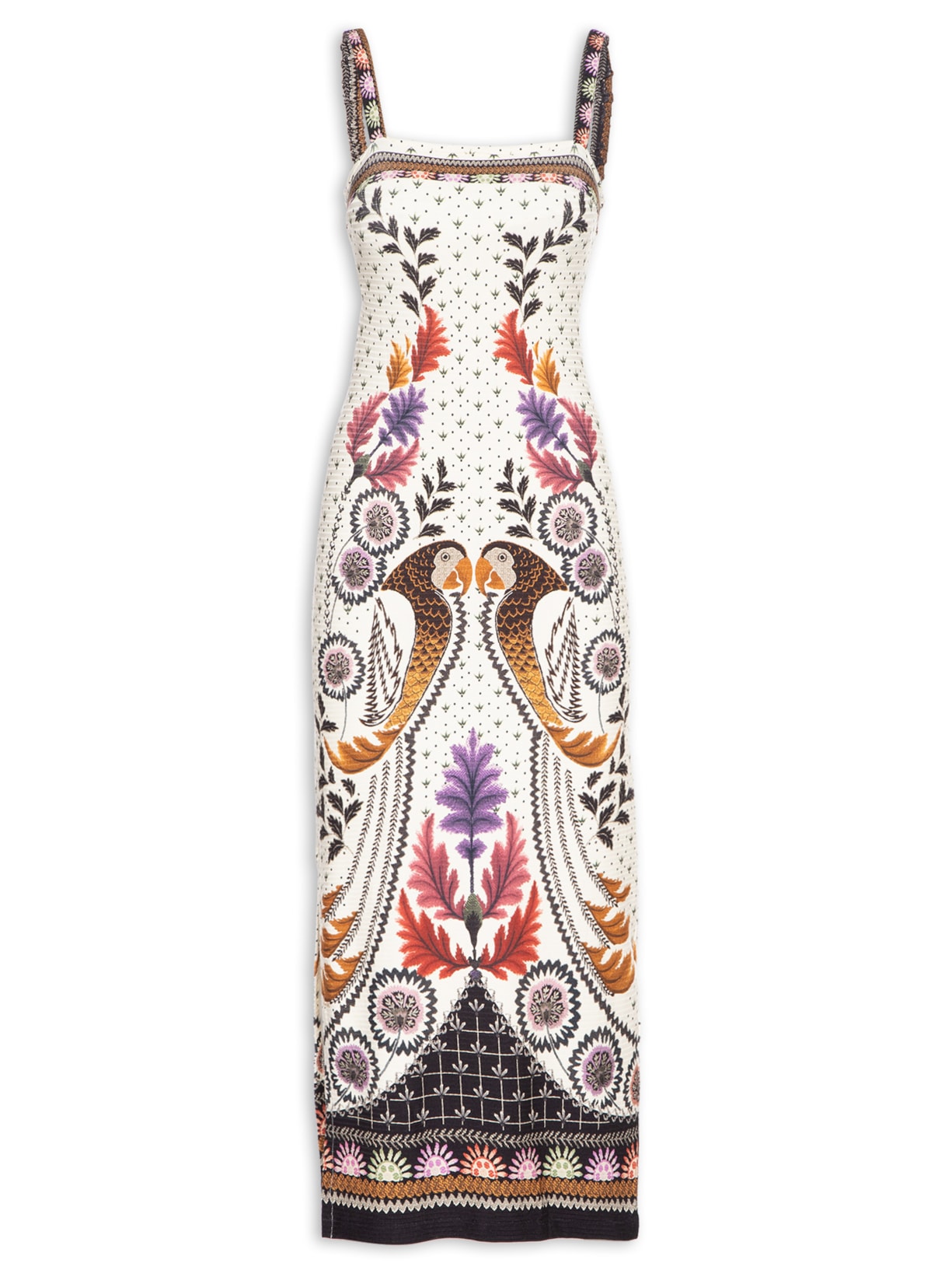 Vestido Midi Tapete De Arara - Bege