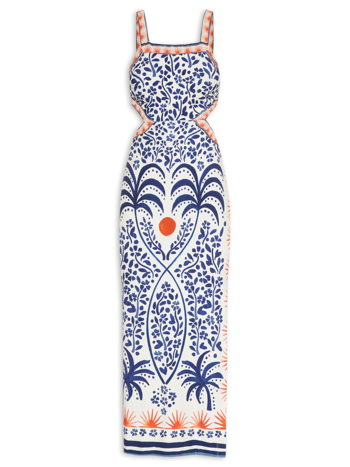 Vestido Midi Tarde De Verão - Azul