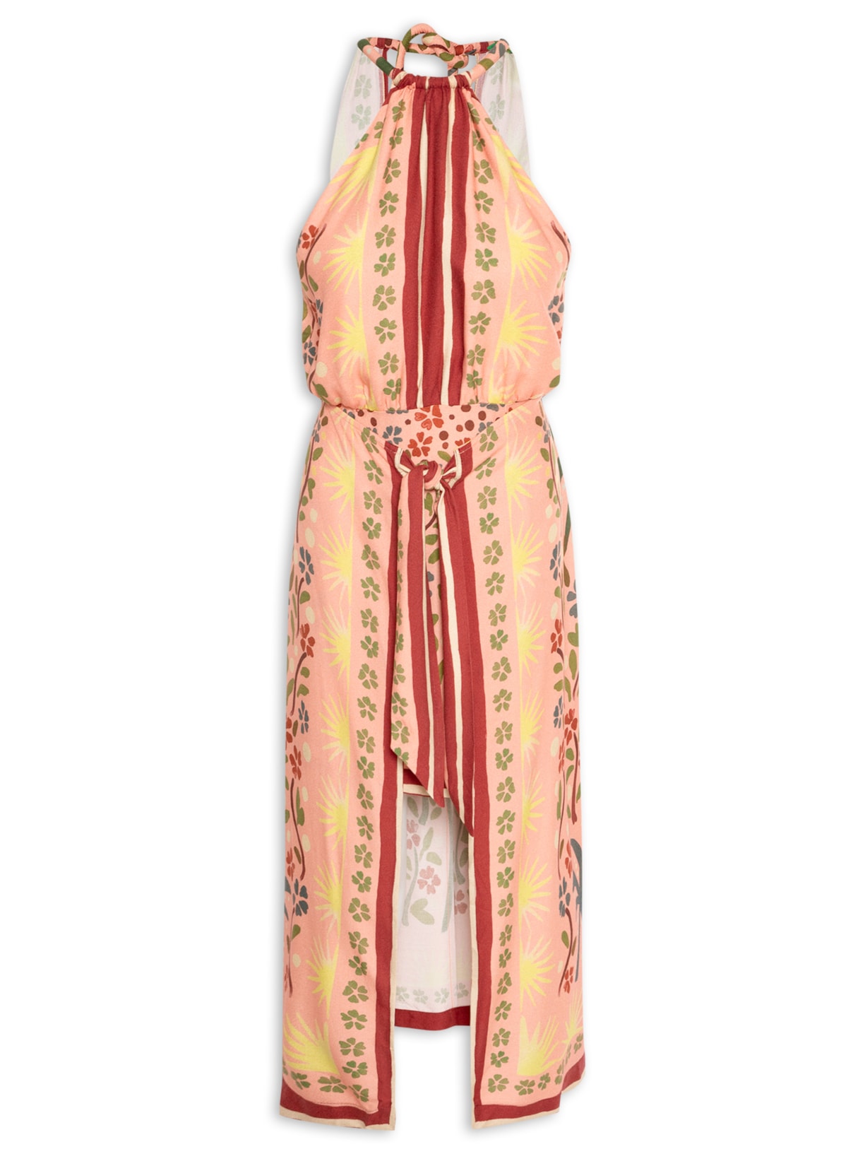 Vestido Midi Tarde De Verão - Rosa