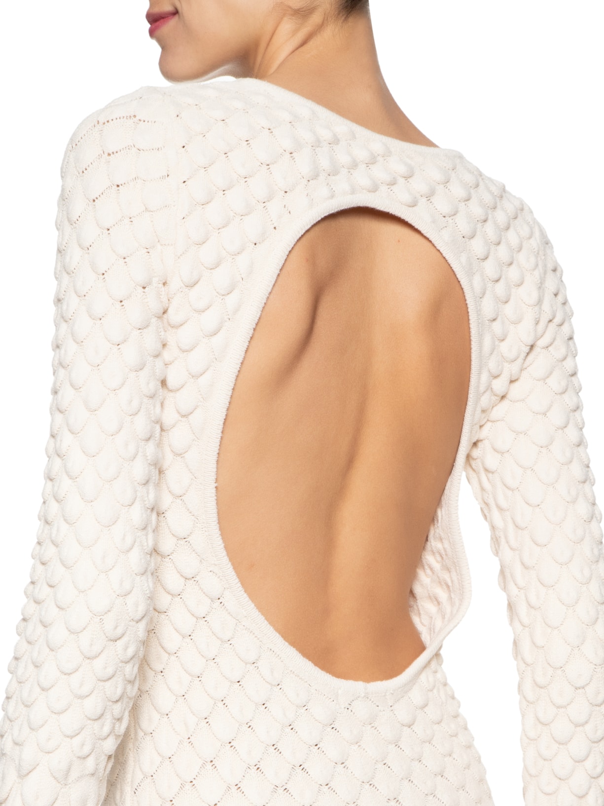 Vestido Midi Textura Bege Anselmi