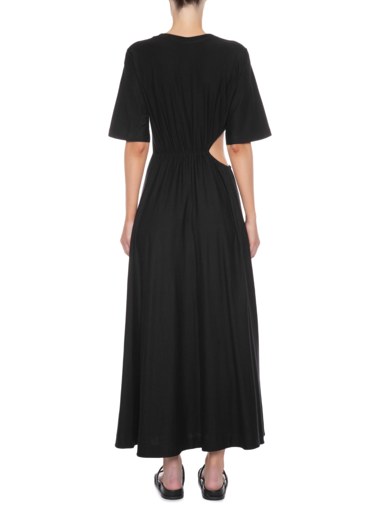 Vestido Midi Torção Preto Farm