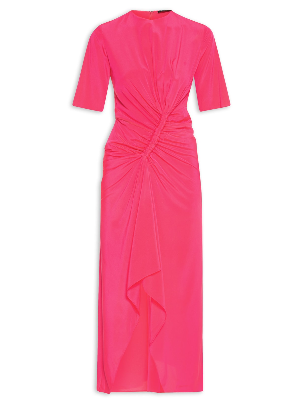 Vestido Midi Torcido - Rosa