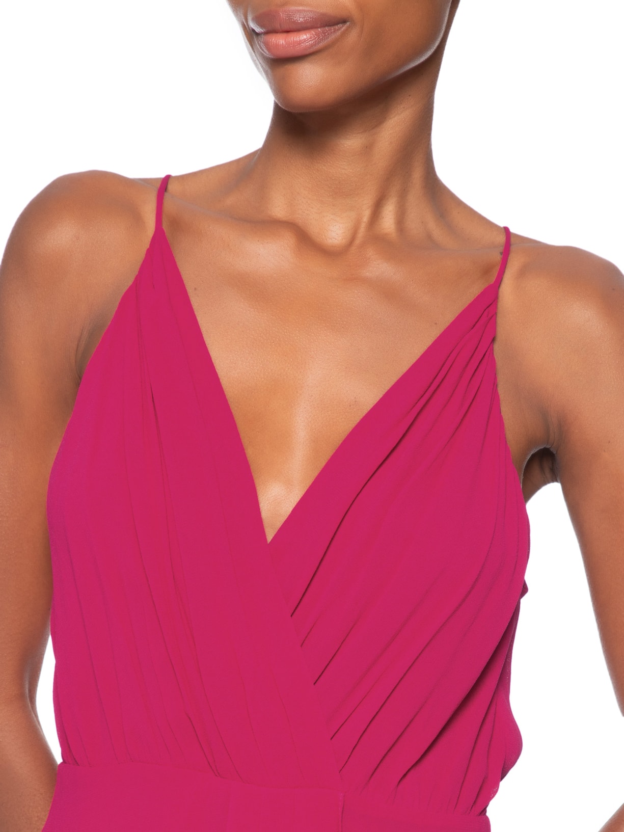 Vestido Midi Transpasse Cereja Rosa Animale