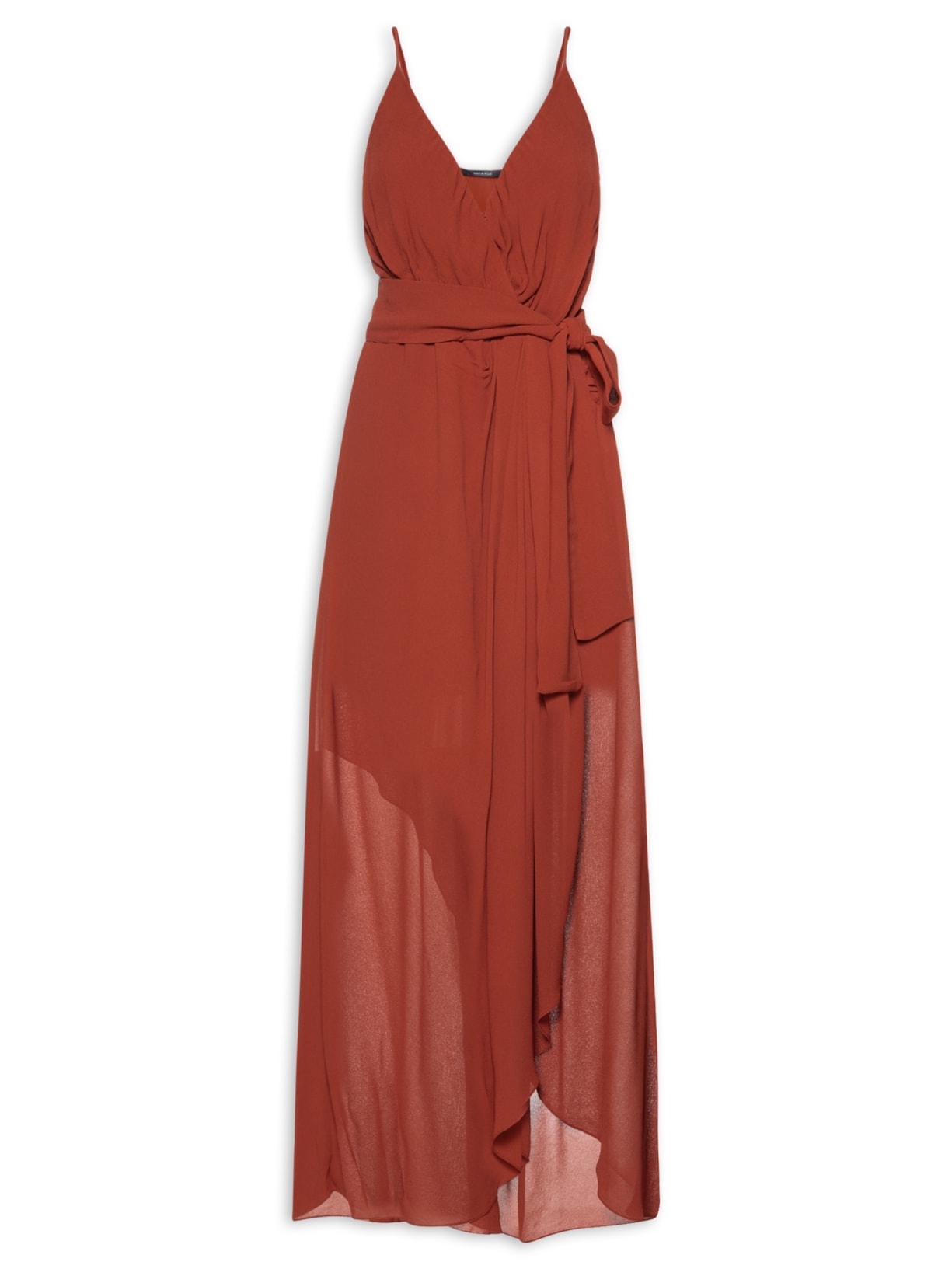 Vestido Midi Transpasse GGT - Vermelho