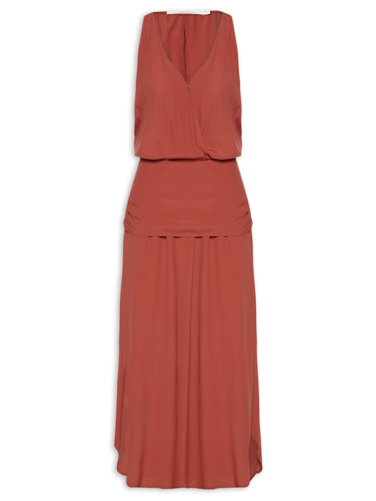 Vestido Midi Transpasse - Vermelho