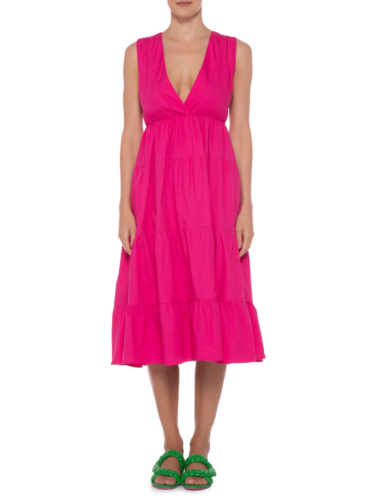 Vestido Midi Tricoline 3 Marias Rosa '2Essential