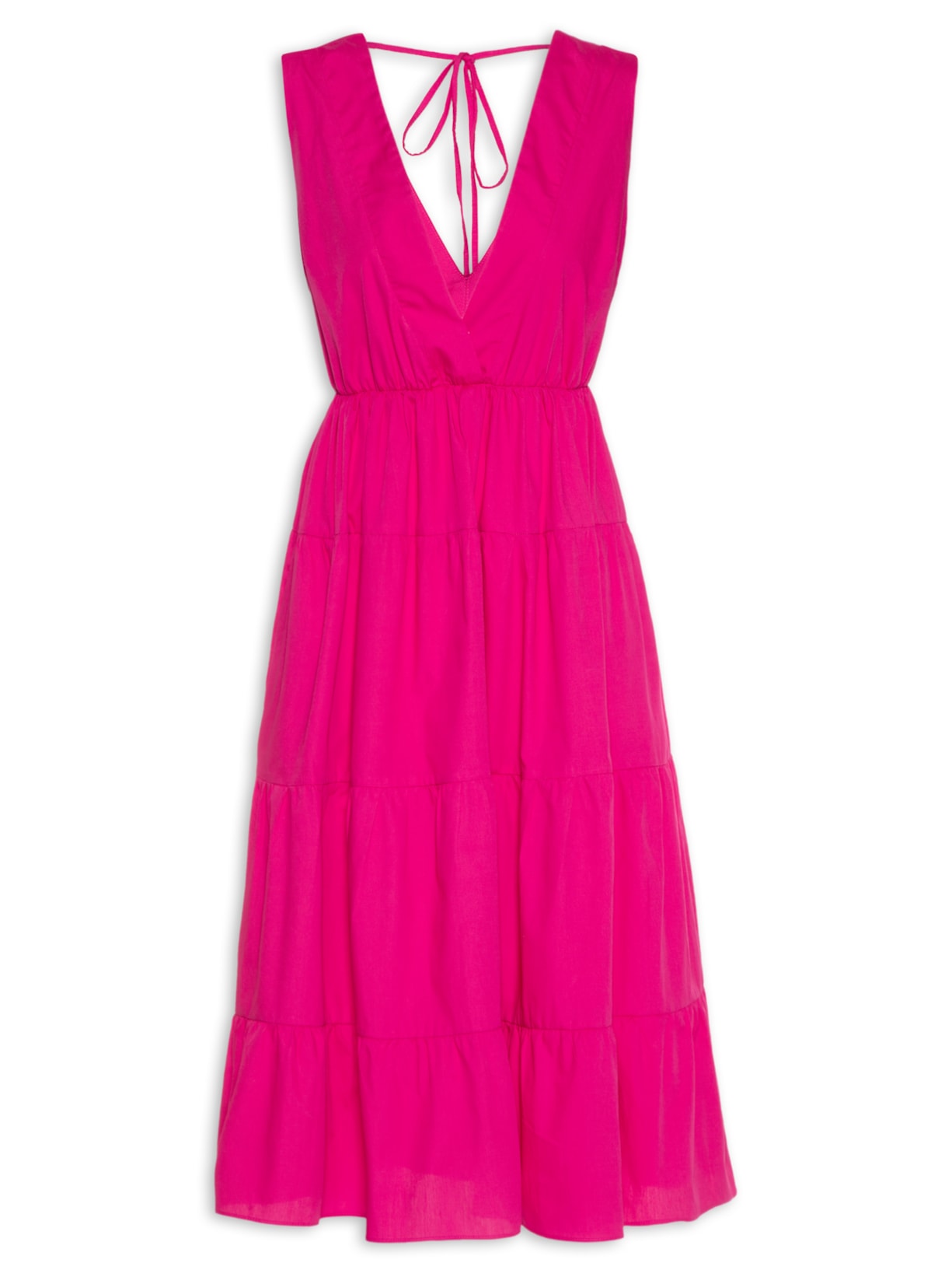 Vestido Midi Tricoline 3 Marias Rosa '2Essential