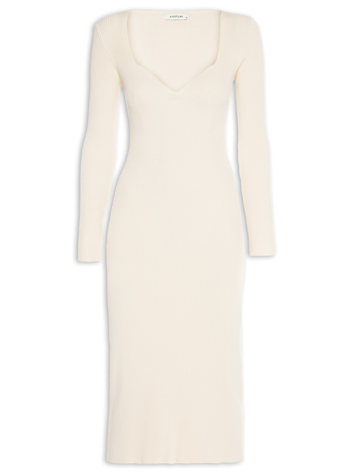 Vestido Midi Tricot - Bege