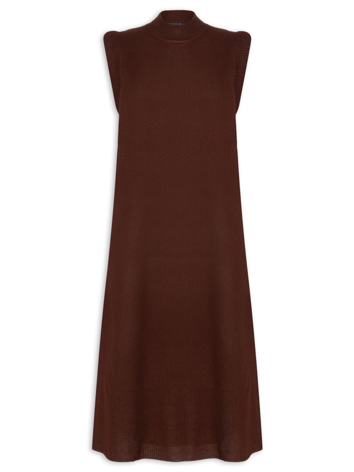 Vestido Midi Tricot - Marrom