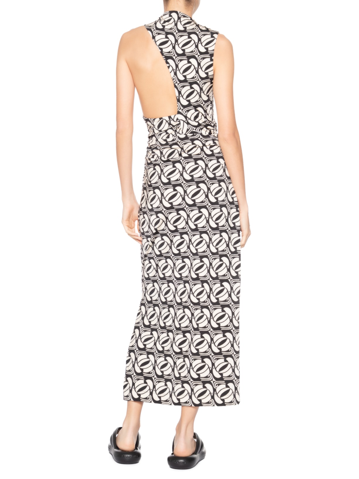 Vestido Midi Tuca Xadrez Preto Farm