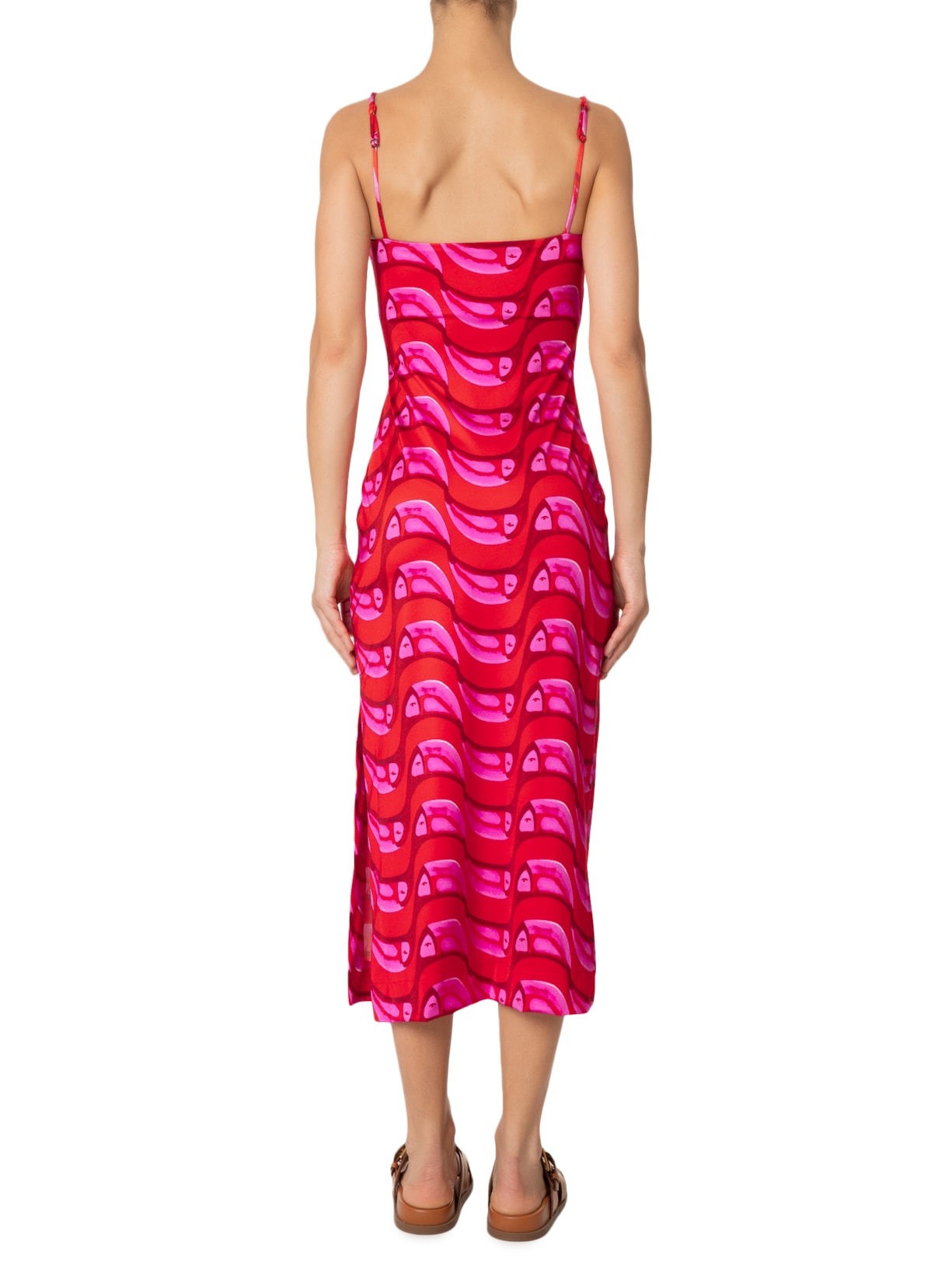 Vestido Midi Tucabacana Vermelho Farm