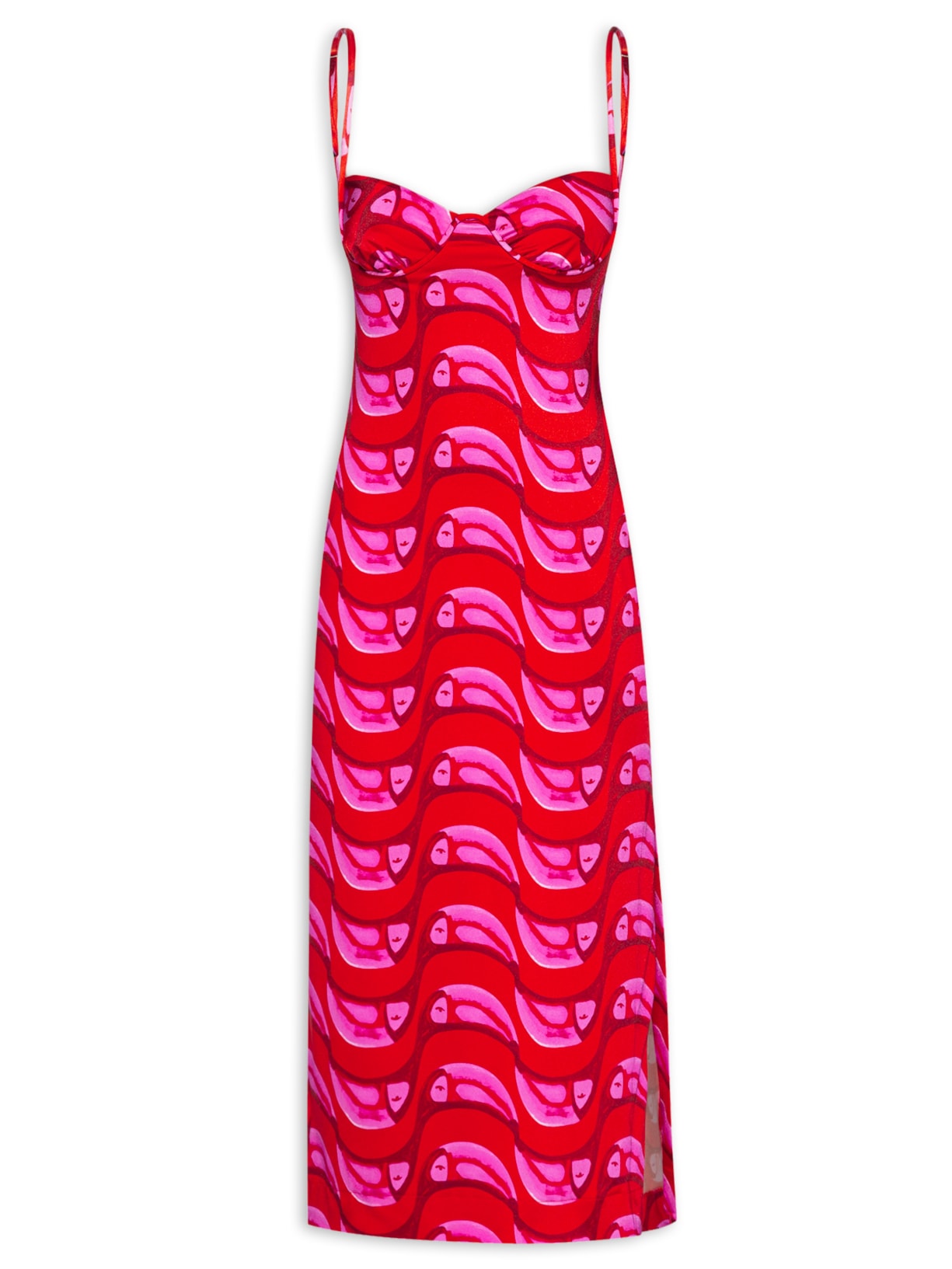 Vestido Midi Tucabacana Vermelho Farm