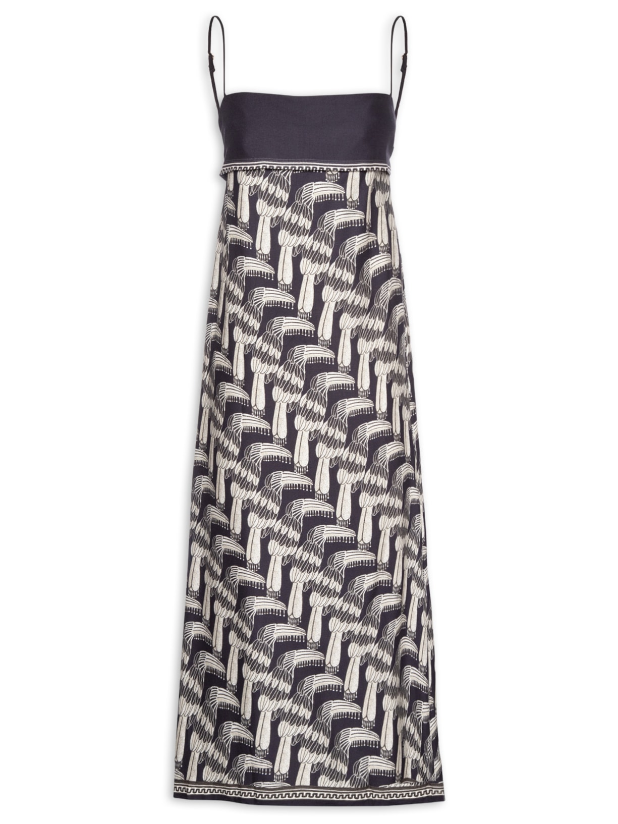 Vestido Midi Tucanário - Preto