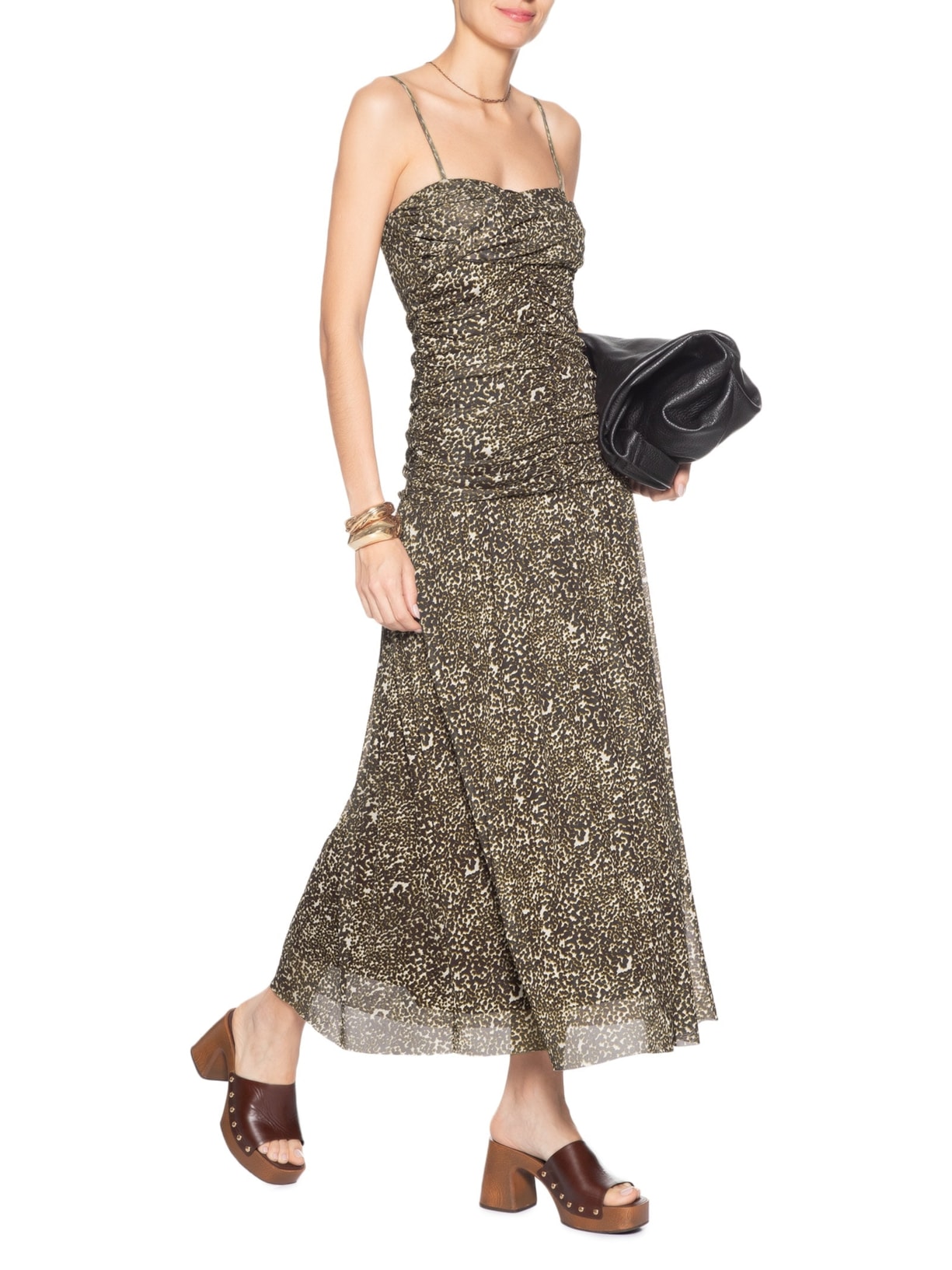 Vestido Midi Tule Estampa Kira Animal Print Maria Filó