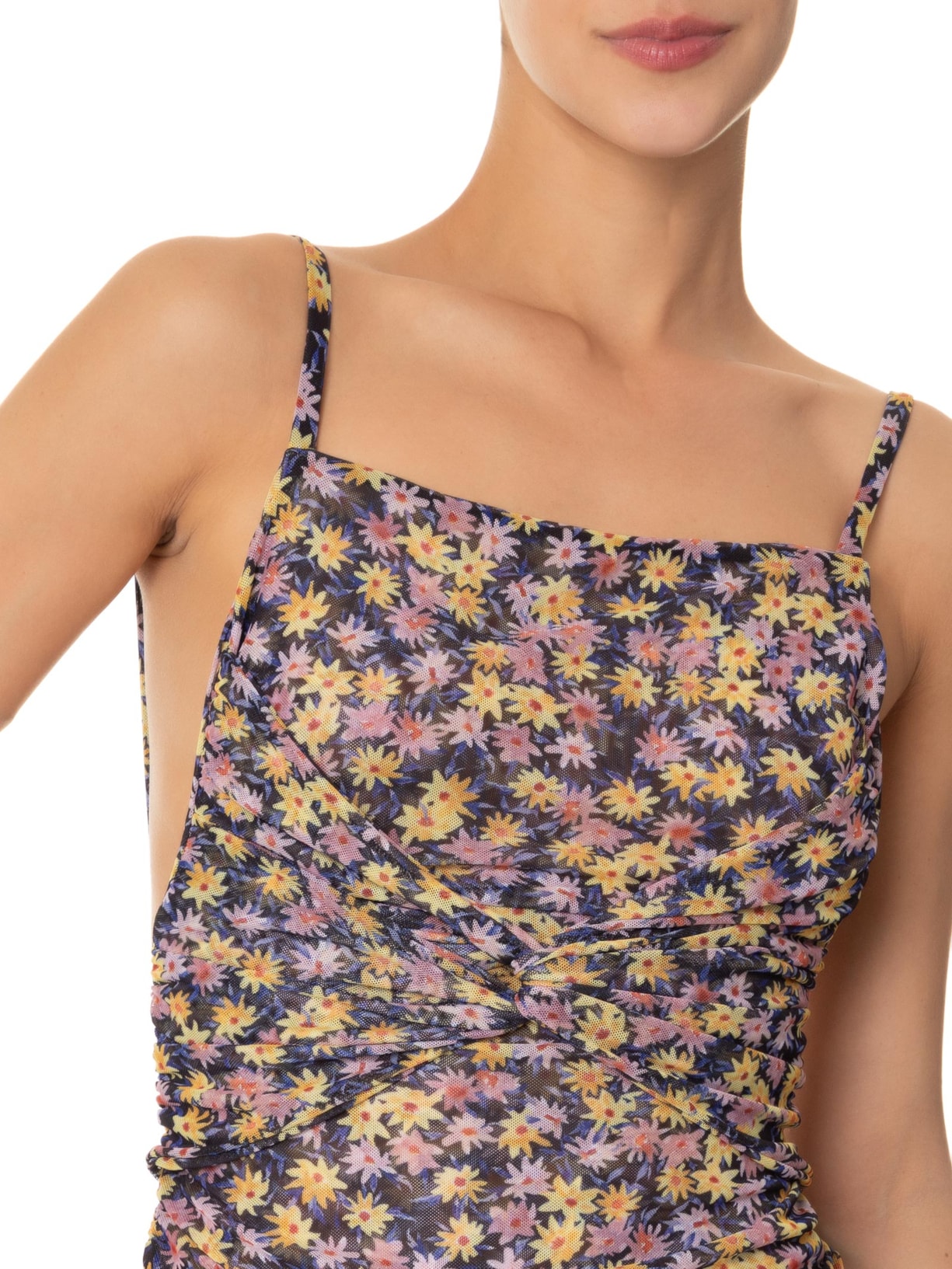 Vestido Midi Tule Liberty Rosa Animale