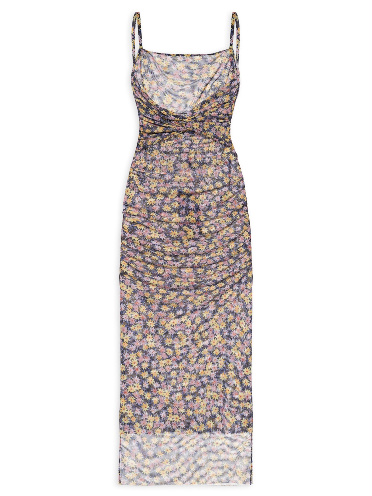 Vestido Midi Tule Liberty - Rosa