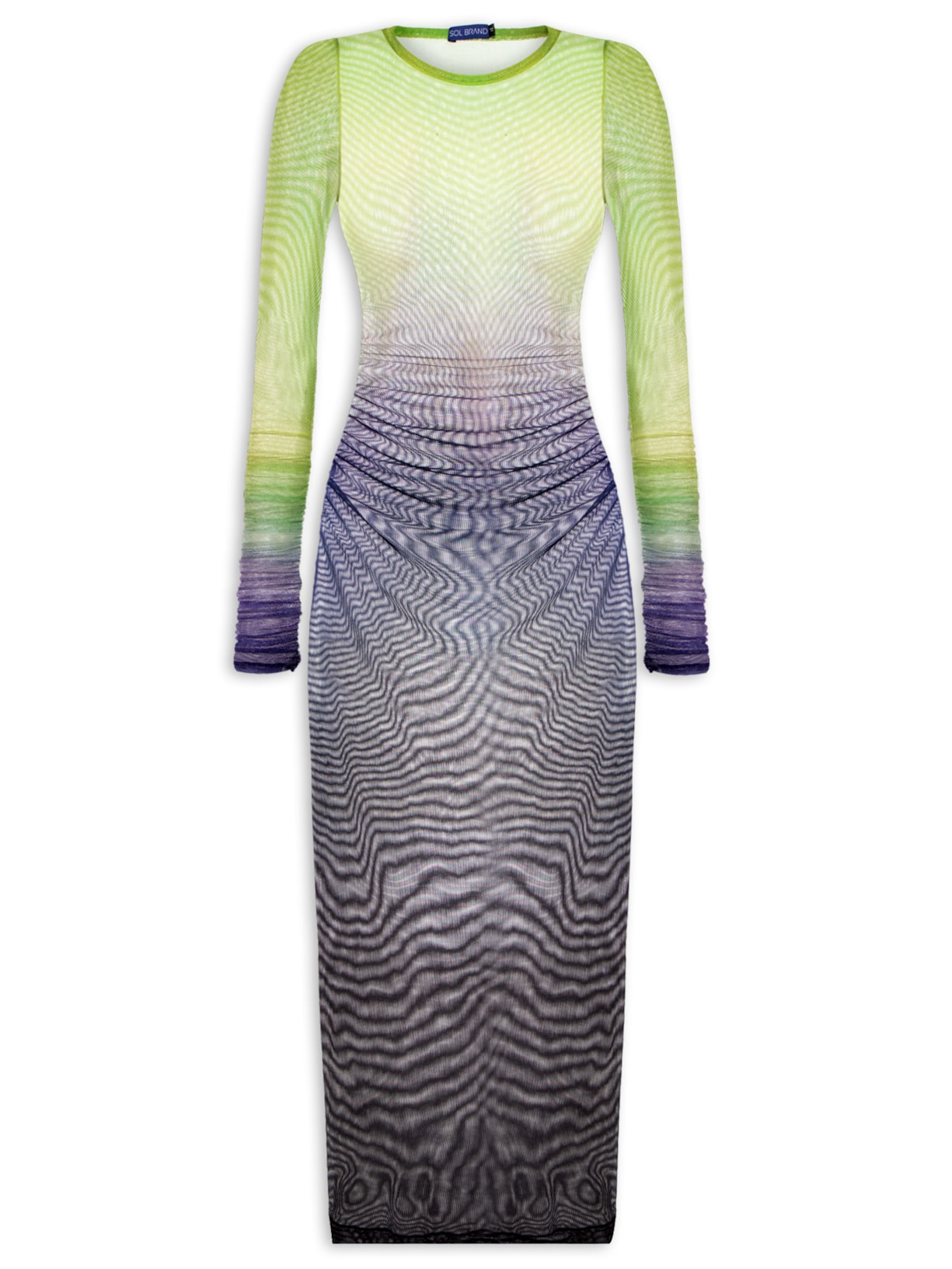 Vestido Midi Tule Melted - Verde