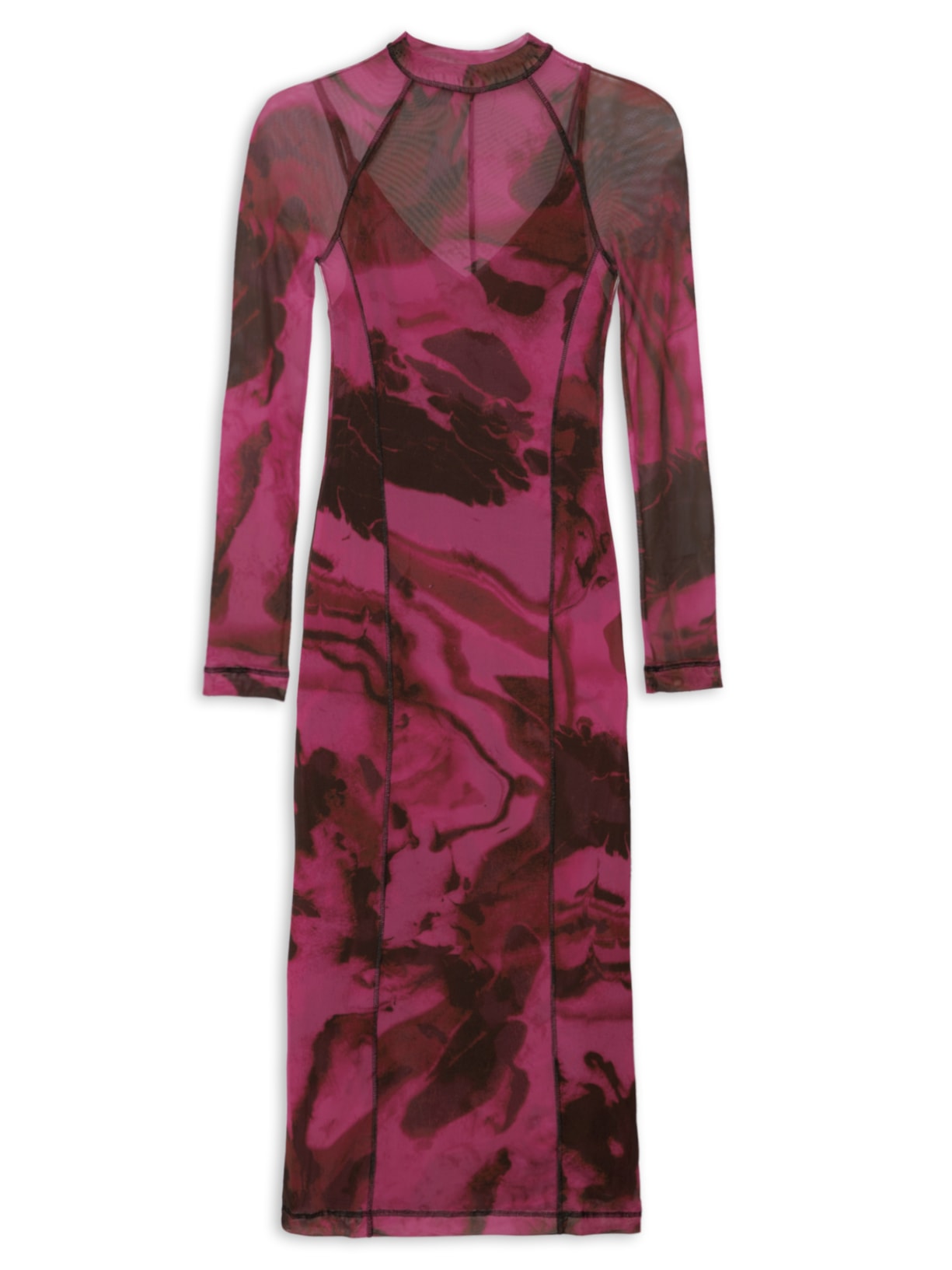 Vestido Midi Tule Sumina - Rosa