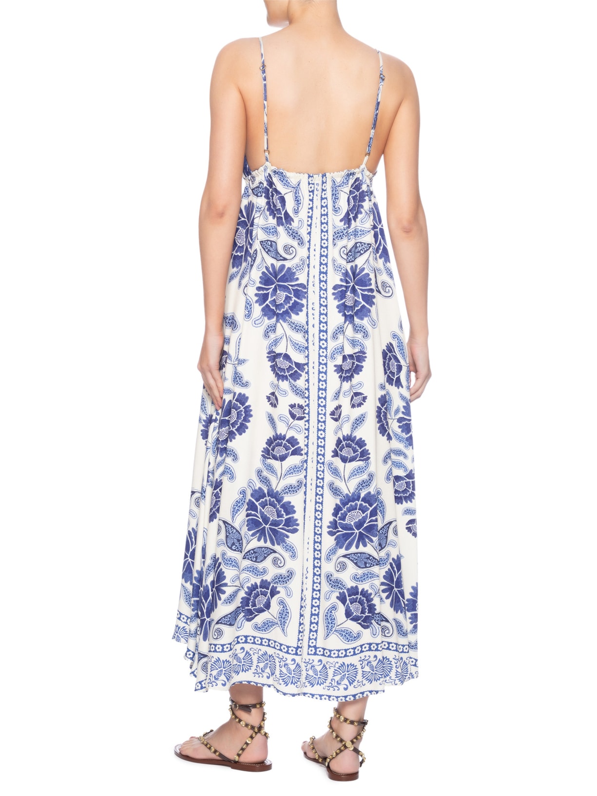 Vestido Midi Valentina Branco Farm