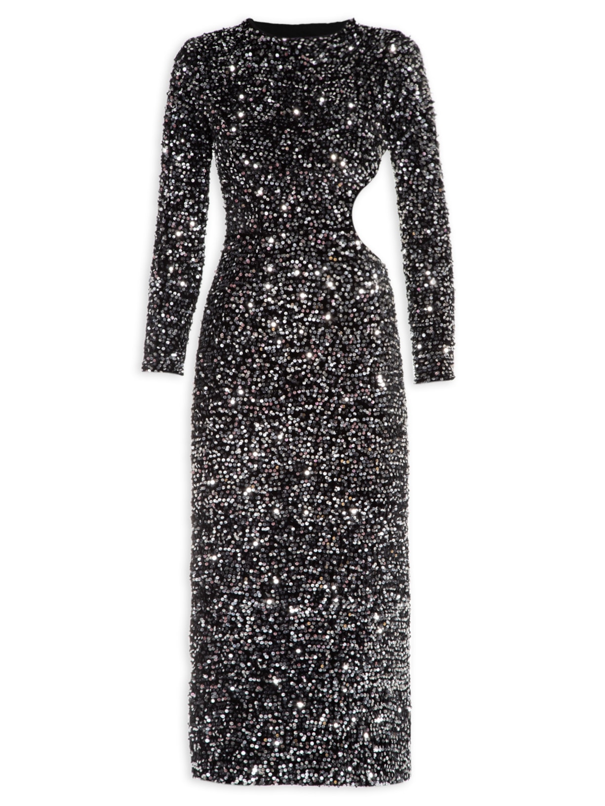 Vestido Midi Valentina - Prata