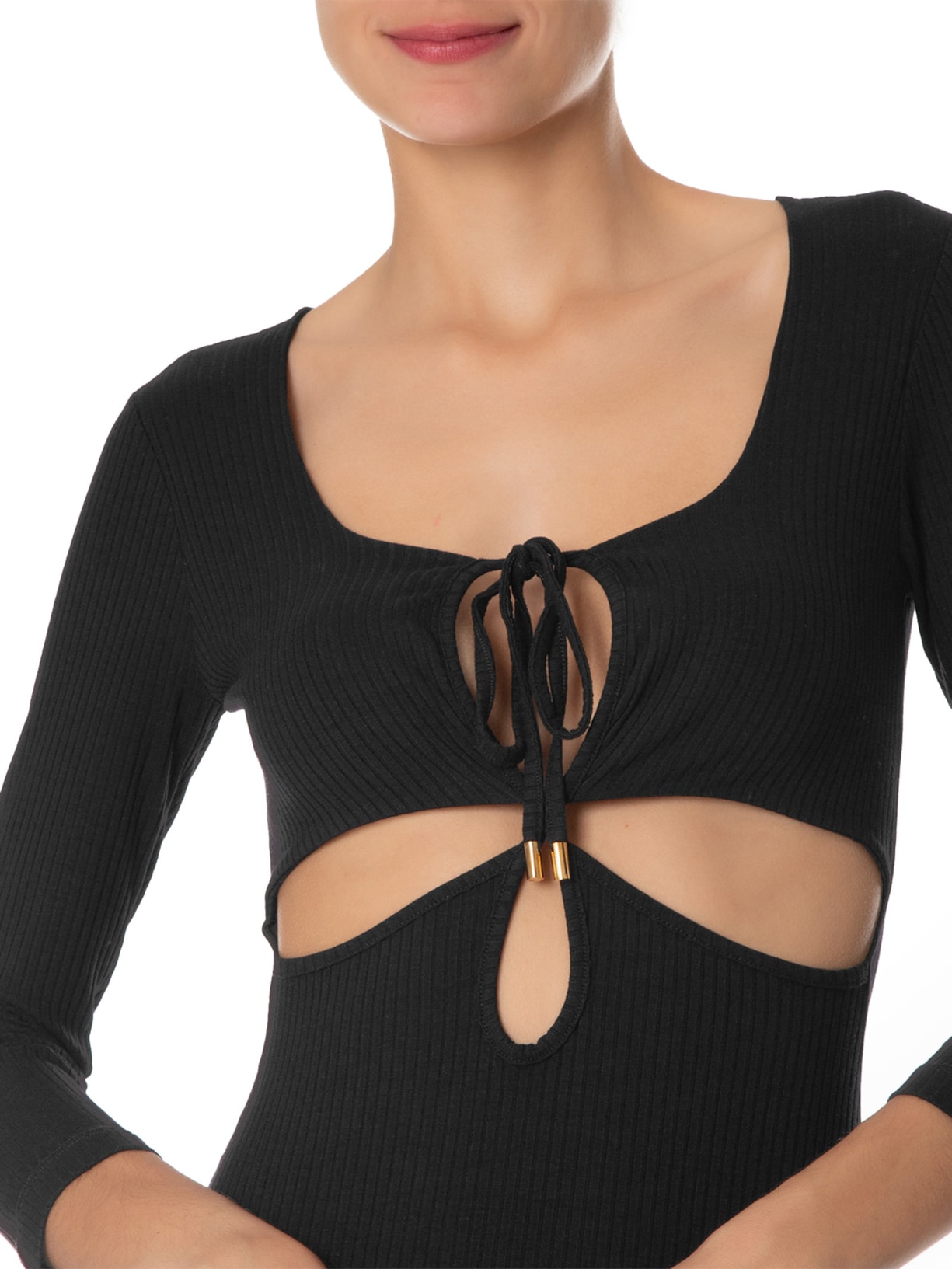 Vestido Midi Vazado Preto Dress To