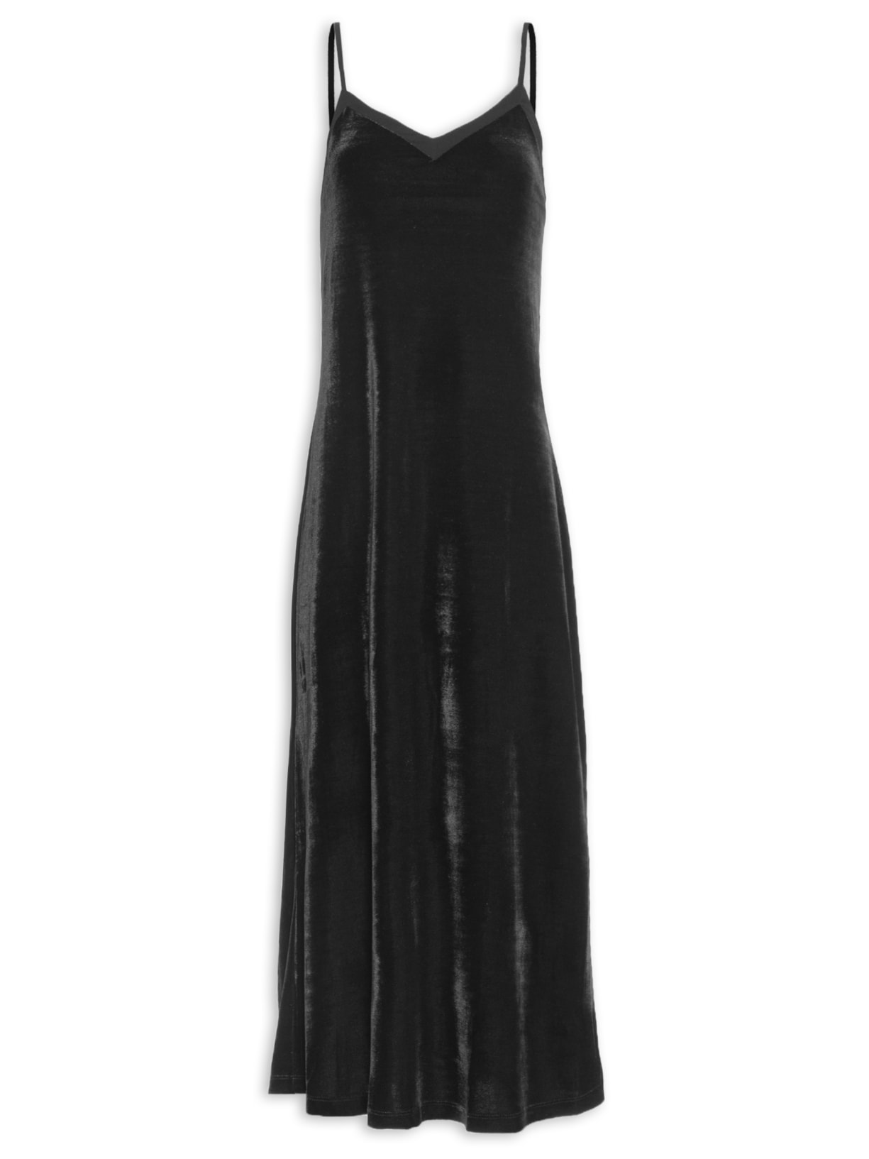 Vestido Midi Veludo - Preto