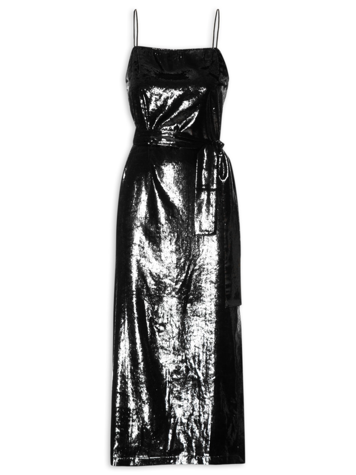 Vestido Midi Veludo - Preto