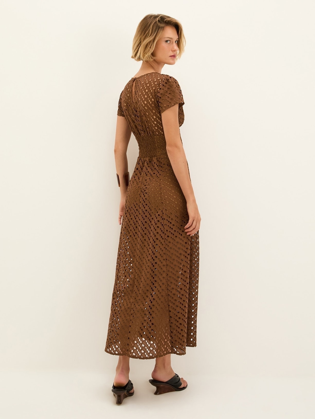 Vestido Midi Venice Marrom Vix