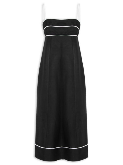 Vestido Midi Vivos Pb - Preto