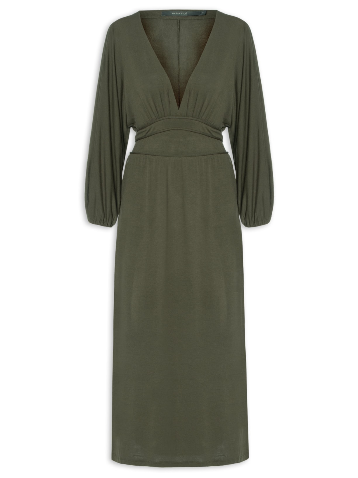 Vestido Midi Volume Pala - Verde