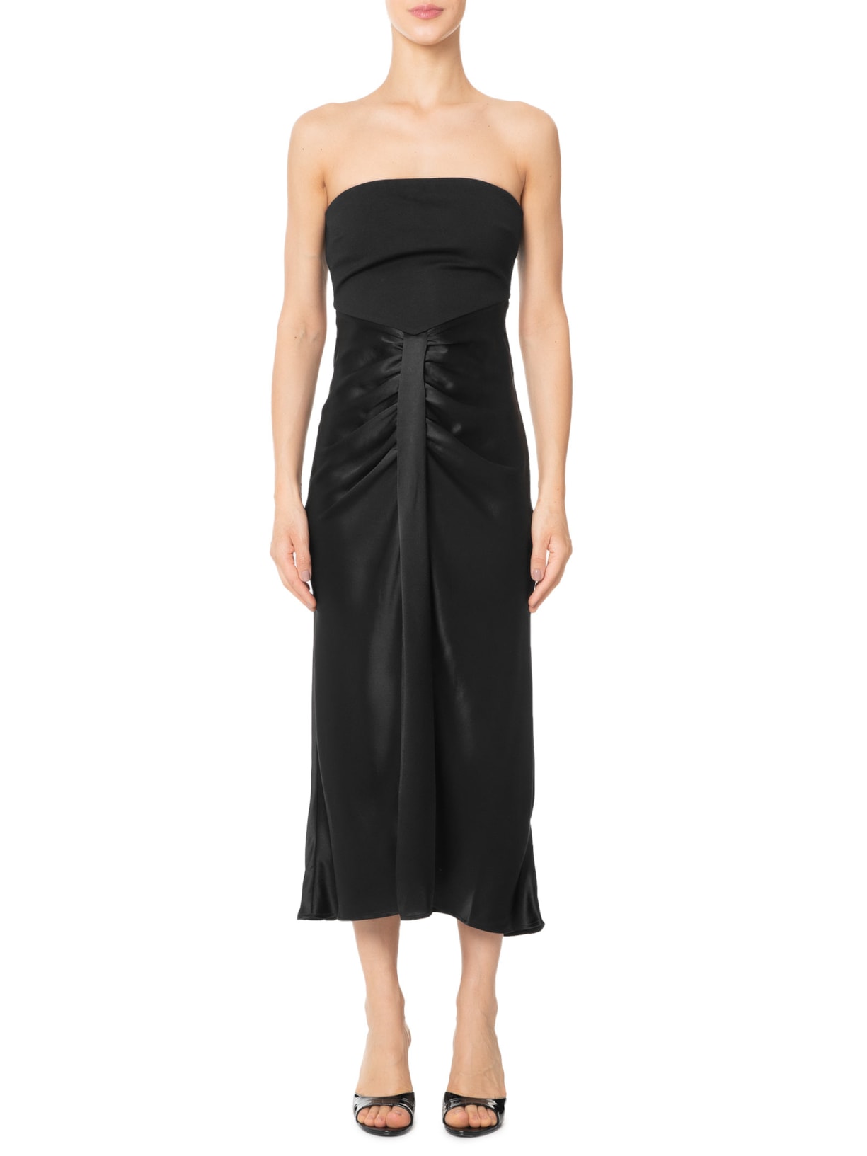 Vestido Midi Wayfaring Preto Staud