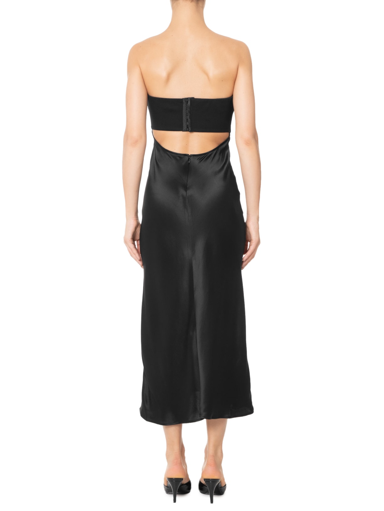 Vestido Midi Wayfaring Preto Staud