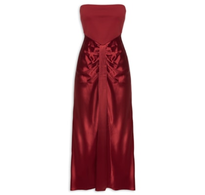 Vestido Midi Wayfaring - Vermelho