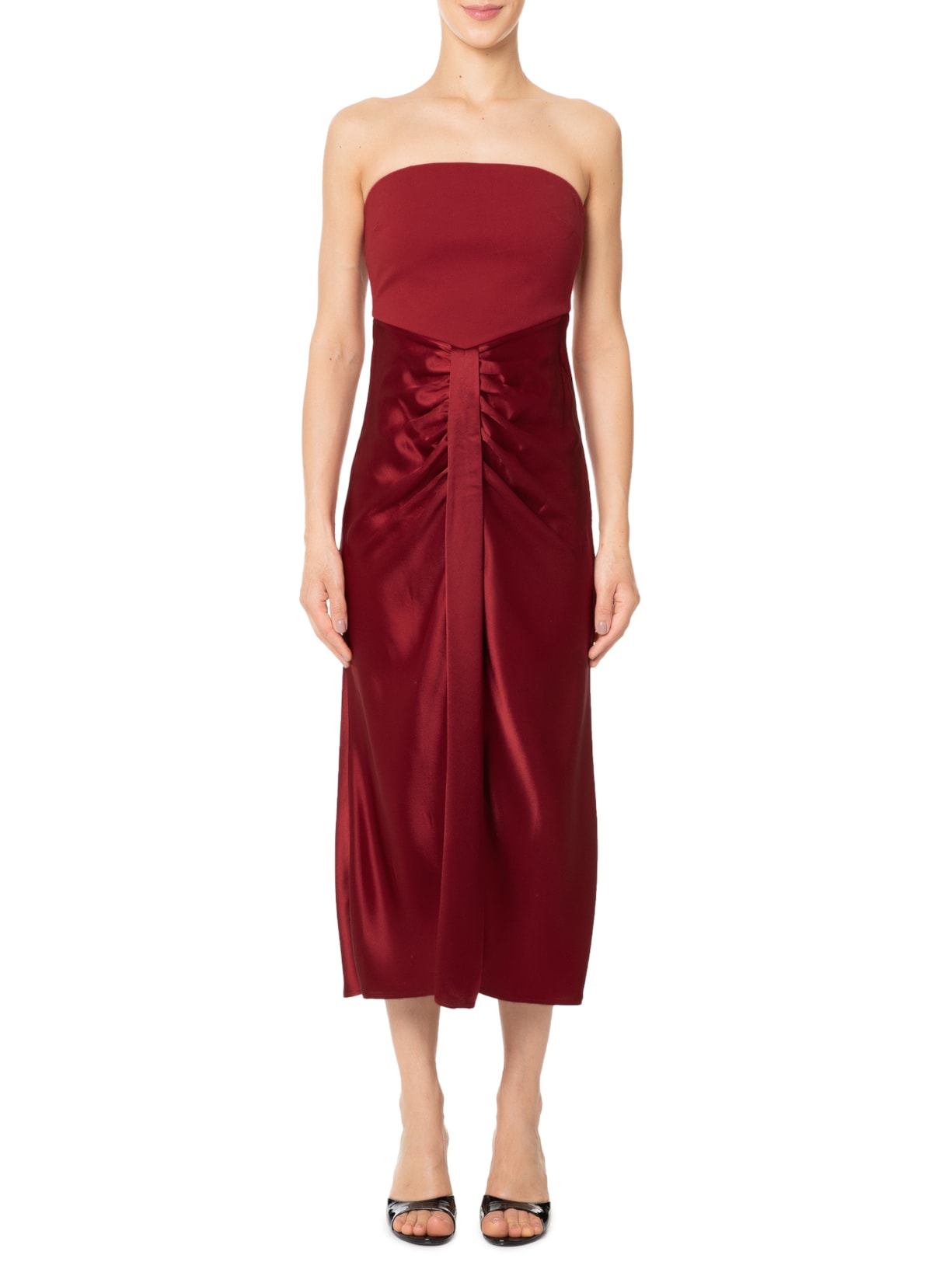 Vestido Midi Wayfaring Vermelho Staud