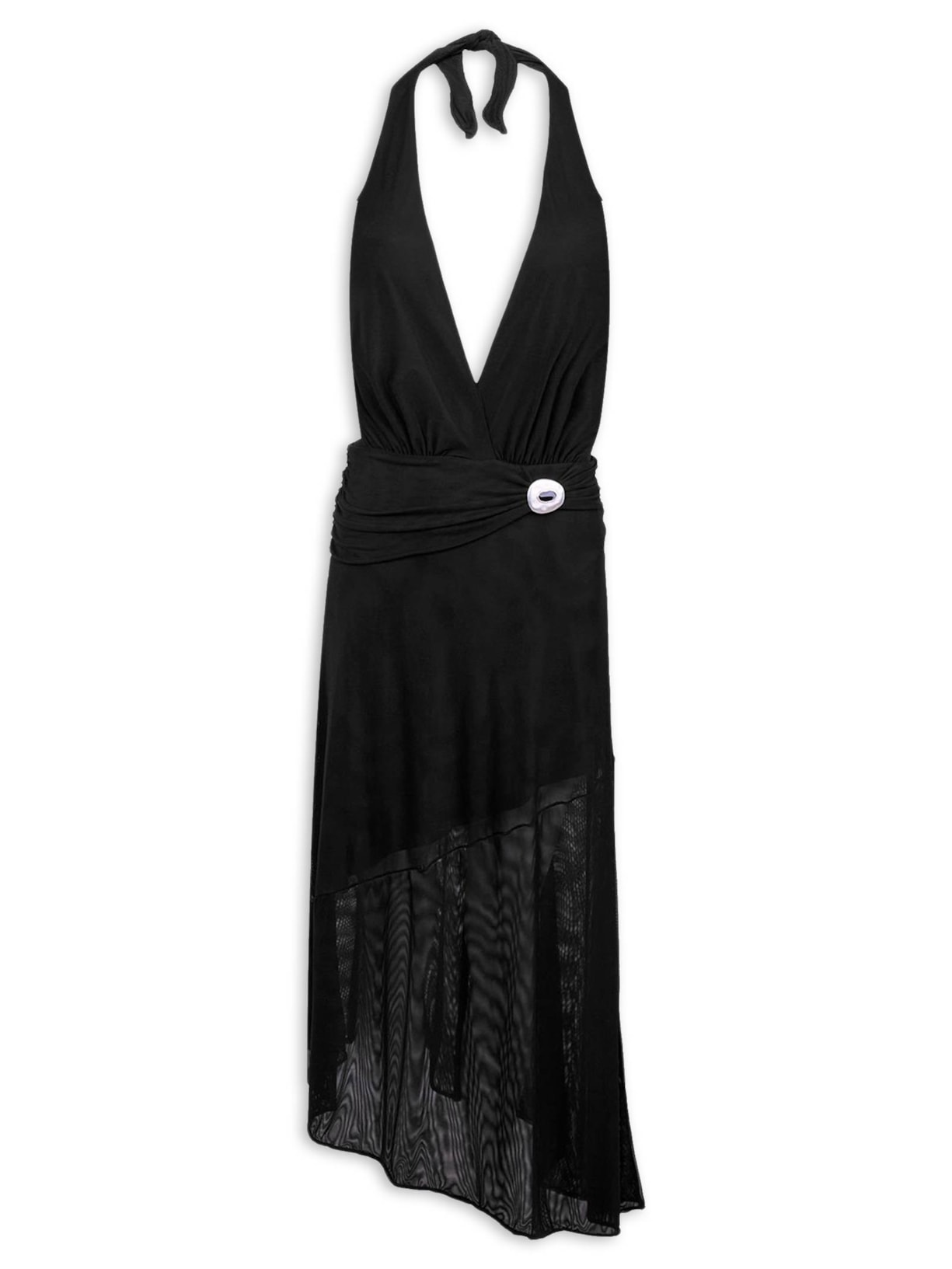 Vestido Midi Zita Detalhe - Preto