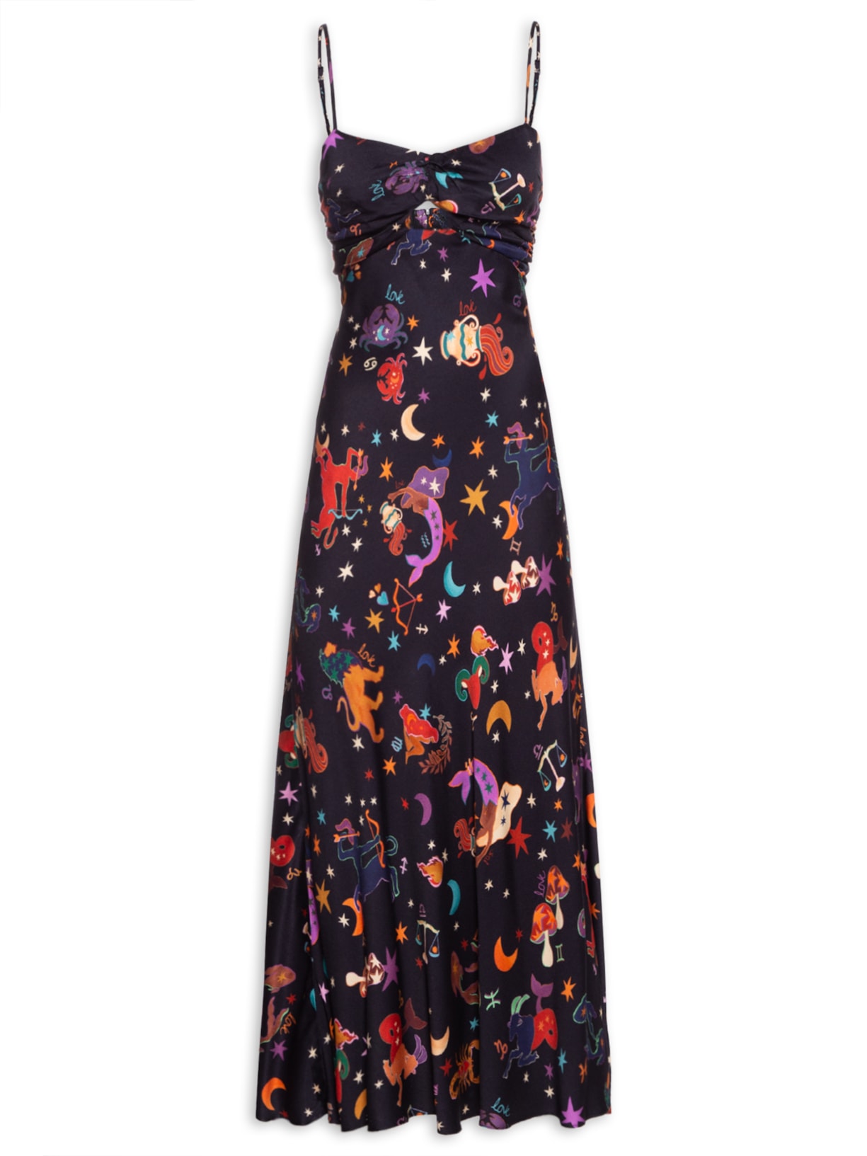 Vestido Midi Zodíaco Love Dress Preto - Main Image