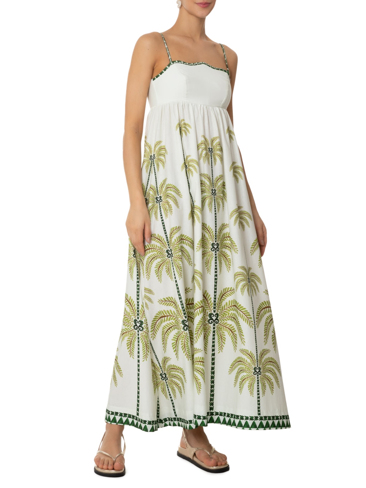 Vestido Milani Coqueiro Verde Farm