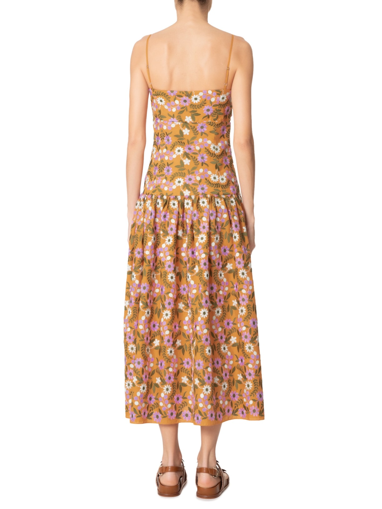 Vestido Mimma Midi Laranja Bo.bô