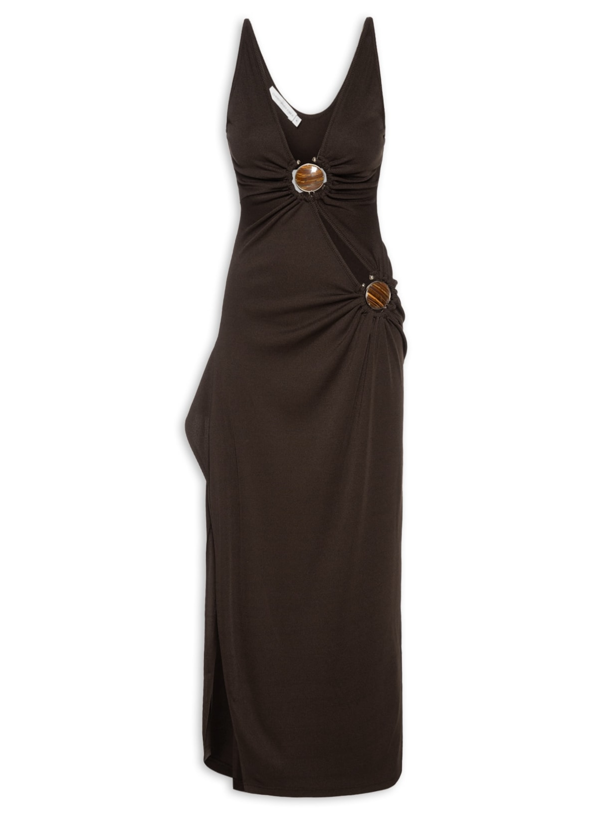 Vestido Mineral Stone Cascade Tank - Marrom